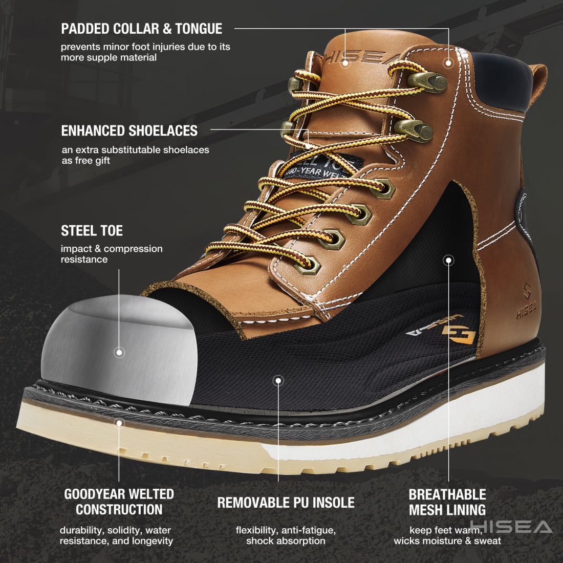 Men's Moc Toe Safety Boots