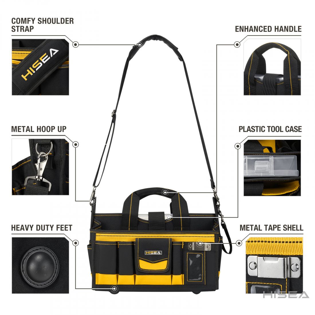 16-Inch Collapsible Tote Tool Bag