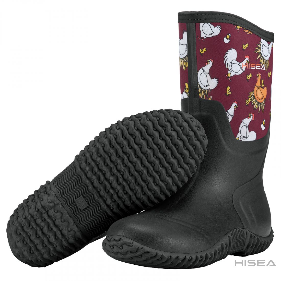 Women's Mid-Calf Casual Rain Boots