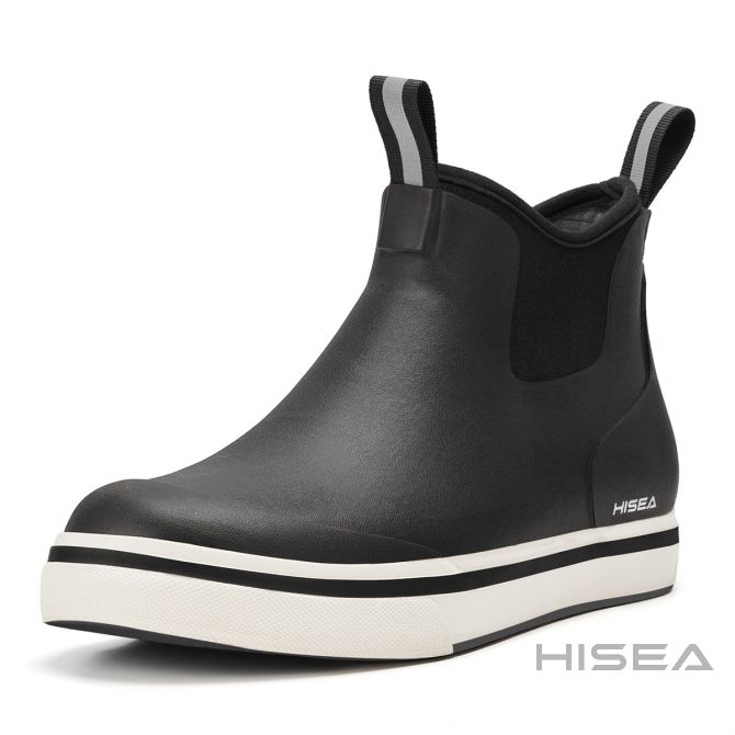 Men's Ankle Deck Boots Black 13 Hisea