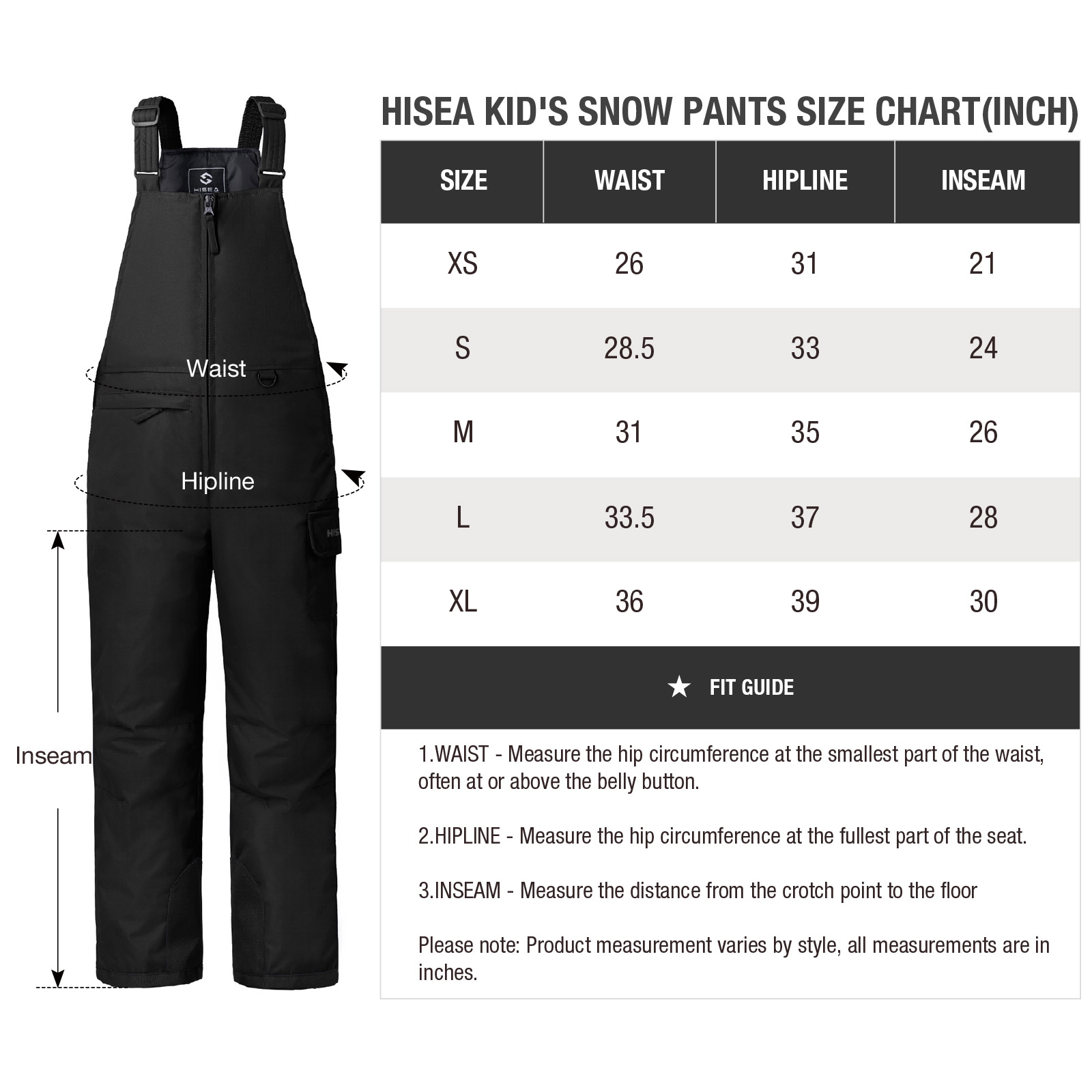 Kid's Snow Bibs | HISEA